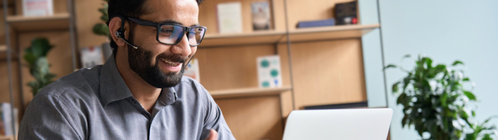 man using a computer